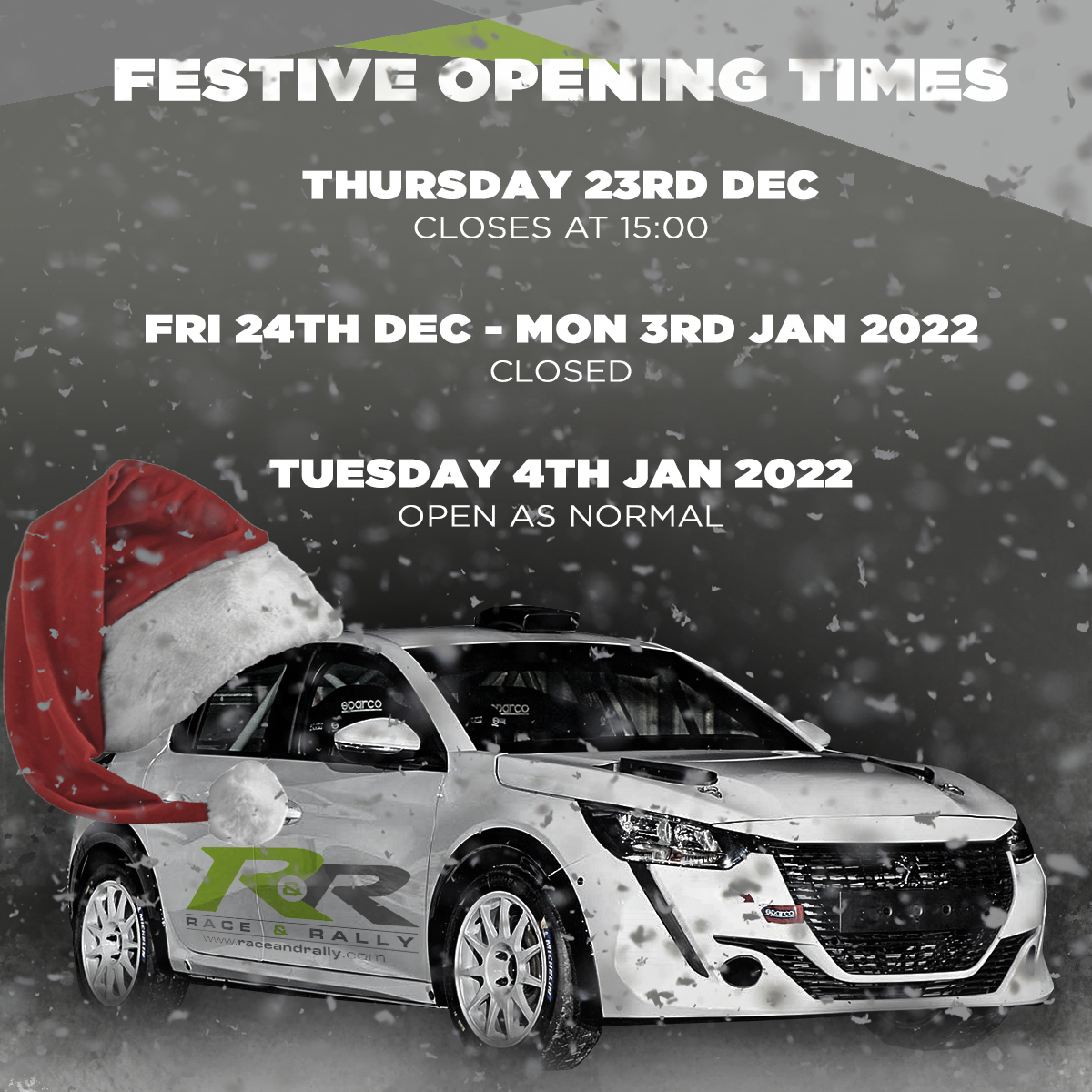 Festive Period Opening Times