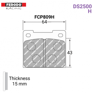 Ferodo DS3000 FCP809R racing brake pads